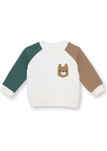 Erkek Bebek Camp Life Sweatshirt Şardonlu Bisiklet Yaka Uzun Kol