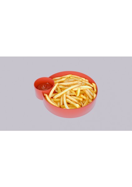 Yeni Plaka Patates Kızartması ve Ketçap Için P (Sadece Plastik Aparattır!!!)