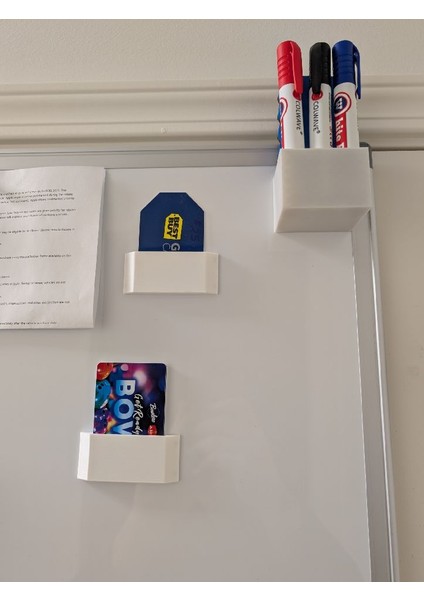 Yeni Beyaz Tahta Manyetik Kart Tutucu (Sadece Plastik Aparattır!!!)