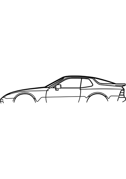 Yeni Porsche 924 Turbo Siluet Duvar Sanatı (Sadece Plastik Aparattır!!!)