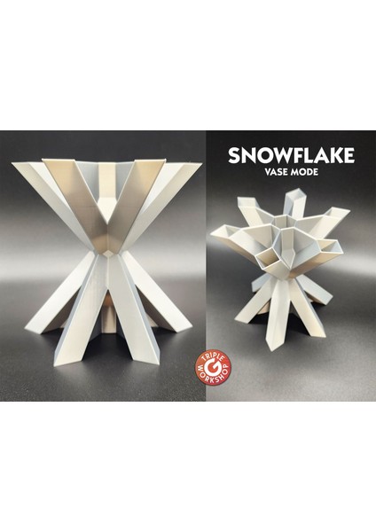 Yeni ❆ Kar Tanesi Spiral Vazo ❆ (Sadece Plastik Aparattır!!!)