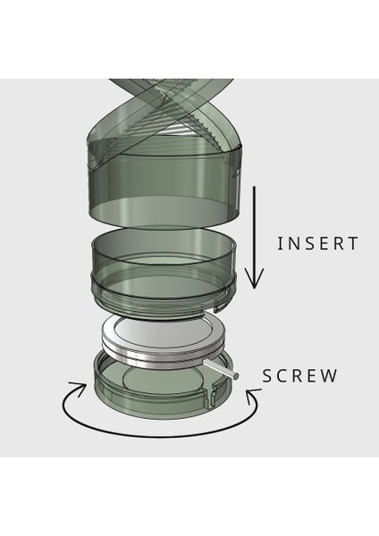 Yeni Parlak Spiral - LED Lamba ile Iç Dekorasyon (Sadece Plastik Aparattır!!!)