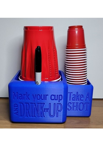 Yeni Kırmızı Solo Kupa ve Shot Cam Tutucu (Remix) (Sadece Plastik Aparattır!!!)