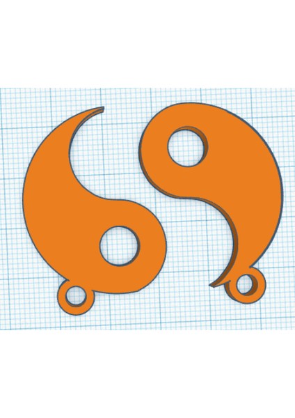 Yeni Yin ve Yang Pşekli ile Anahtar (Sadece Plastik Aparattır!!!)