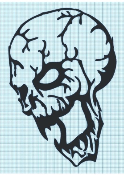 Yeni Çatlak Kafatası - Duvar Sanatı (Sadece Plastik Aparattır!!!)