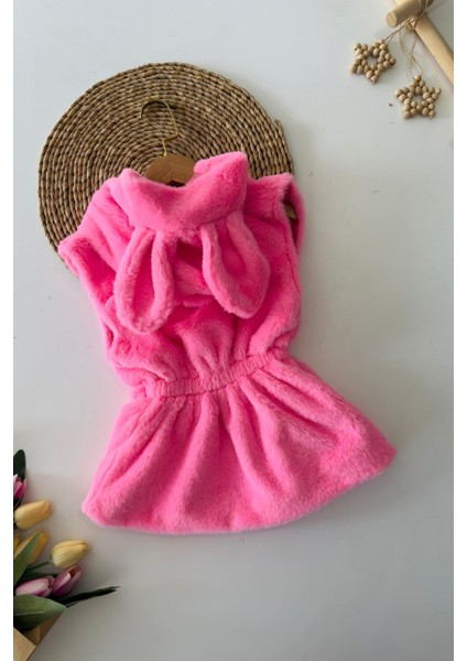 Kulak Detaylı Peluş Cepli Çocuk yelek - Pembe fiyatları