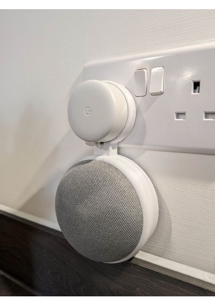 Yeni Google Home Mini Socket Mount Uk (Sadece Plastik Aparattır!!!)