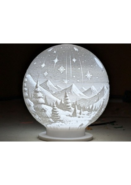 Yeni "kar" Globe Noel Litofan (Sadece Plastik Aparattır!!!)