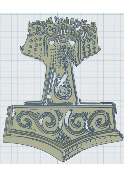 Yeni Viking / Norse - Thor's Hammer 15 (Sadece Plastik Aparattır!!!)