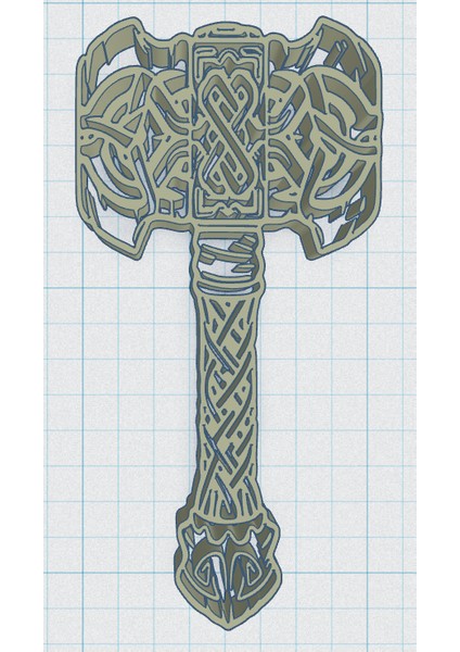 Yeni Viking / Norse - Thor's Hammer 3 (Sadece Plastik Aparattır!!!)