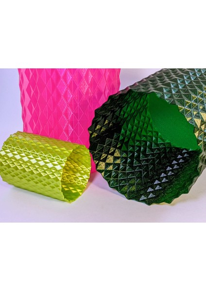 Yeni Elmas Desenli Işıltılı Vazo P (Sadece Plastik Aparattır!!!)