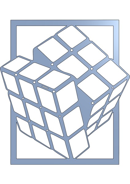 Yeni Rubik Küp Duvar Sanatı (Sadece Plastik Aparattır!!!)