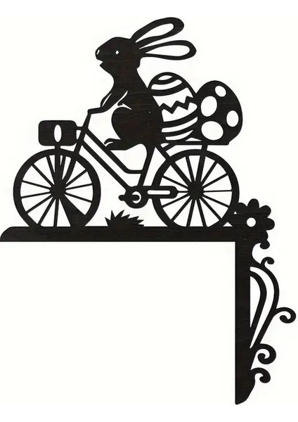 Yeni Duvar Sanatı - Paskalya Tavşanı Kapısı/pencere Köşesi (Sadece Plastik Aparattır!!!)