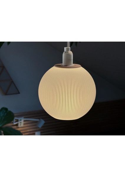 Yeni Kolye Lamba Gölgesi Kod/renk: 15CM Küre, Yarık Tasarımı P (Sadece Plastik Aparattır!!!)