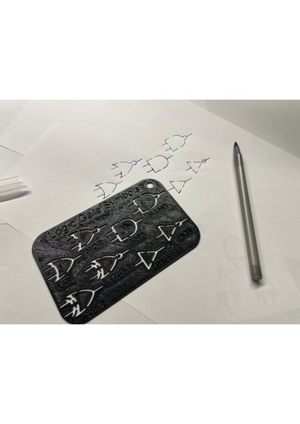 Yeni Mantık Kapısı Sembolleri Şablon (Sadece Plastik Aparattır!!!)