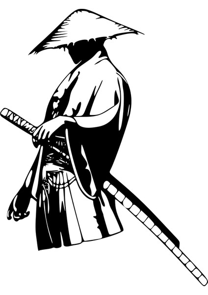 Yeni Samurai Heykel Duvar Sanatı (Sadece Plastik Aparattır!!!)