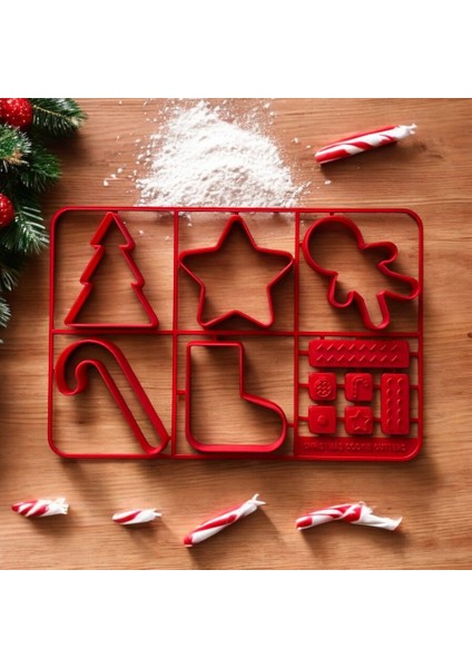 Yeni Noel Çerez Kesici Kiti Kartı (Sadece Plastik Aparattır!!!)
