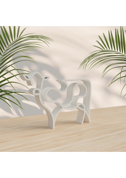 Yeni Inek One Line Sanat Heykeli (Sadece Plastik Aparattır!!!)