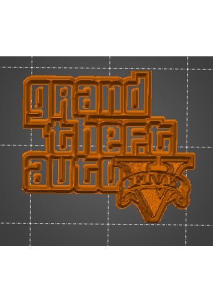 Yeni Gta 5 Logo (Grand Theft Auto 5 Logo) (Sadece Plastik Aparattır!!!)