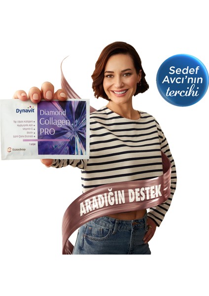 Dynavıt Diamond Collagen PRO 30 Saşe - Hidrolize Peptit Tip 1 Balık Kolajeni, Hyaluronik Asit, Biotin modelleri