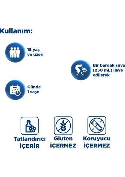 Dynavıt Diamond Collagen PRO 30 Saşe - Hidrolize Peptit Tip 1 Balık Kolajeni, Hyaluronik Asit, Biotin