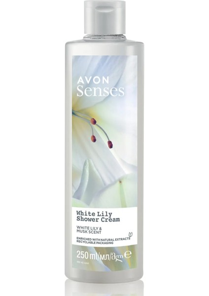 Senses White Lily Zambak Kokulu Nemlendirici ve Ferahlatıcı Banyo Seti, 975 ml – El Kremi, Roll-on, Duş Jeli, Vücut Spreyi, Köpük