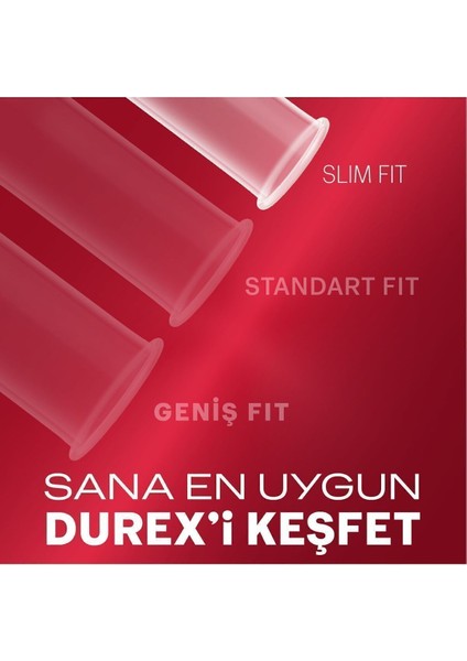 Slim Fit Prezervatif 52,5 mm – Ekstra İnce, Silikon Kayganlaştırıcılı, 32 Adetlik Ekonomik Paket