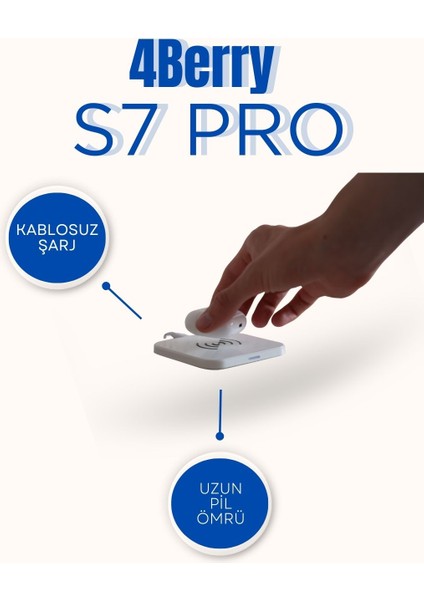 S7 Pro Kablosuz Kulaklık – Bluetooth 5.0, Şarj Kutulu, Yüksek Ses Kalitesi modelleri