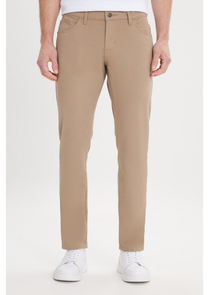 Erkek Camel Slim Fit Dar Kesim 5 Cep Pamuklu Kanvas Esnek Chino Pantolon fiyatları