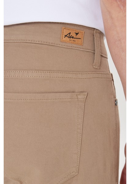 Erkek Camel Slim Fit Dar Kesim 5 Cep Pamuklu Kanvas Esnek Chino Pantolon indirimleri