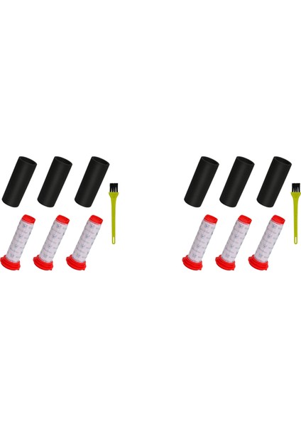 Ektrikli Süpürge Aksesuarları, Athlet Için Yedek Filtre Kiti, 6 Ana Çubuk Filtre + Akülü Ektrikli Süpürge Için 6 Köpük Athlet Filtresi, Kırmızı & Beyaz & Siyah (Yurt Dışından)