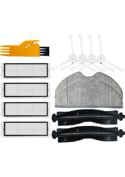 Ana Yan Fırça Filtresi ve Paspas Bezi Yedek Aksesuarlar Qihoo 360 S5 S7 S7 Pro Robotik Elektrikli Süpürge (Yurt Dışından)