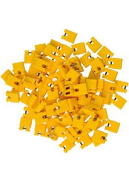 100 Adet 2.54 mm Jumper Kapağı Açık Tip Kısa Devre Kapağı Kısa Devre Bloğu Kısa Devre Kapağı Soket Pin Başlık Bağlantı Bloğu, Sarı (Yurt Dışından)