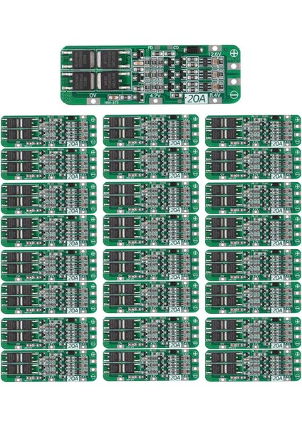 25 Adet 3s 20A Bms 18650 Li-Ion Li-Ion Şarj Modülü Bms Levhası Pcb 11.1V 12V 12.6V Modülü (Yurt Dışından)