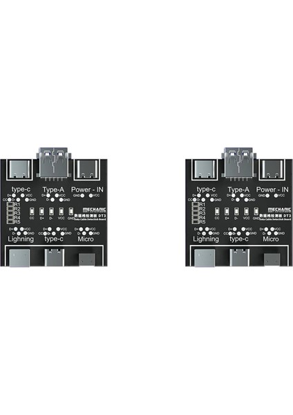 2x Dt3 Veri Kartı USB Kablosu Test Cihazı Ios Android Tip-C Kısa Devre Açma-Kapama Anahtarlama Test Kartı (Yurt Dışından)