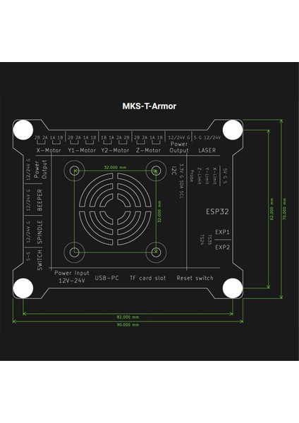 Mks DLC32 V2.1 32BITS Lazer Gravür Anakart Çevrimdışı ESP32 Wifi Denetleyici Cnc Lazer Gravür Makinesi Için (Yurt Dışından)