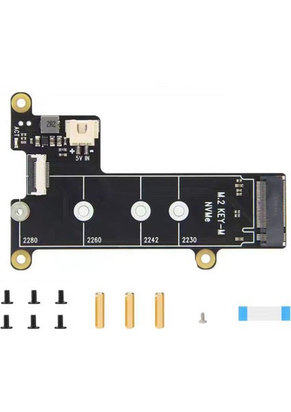 X1001 M.2 Nvme SSD Genişletme Kartı Için 5 Pcıe - M.2 Nvme SSD 2280 2242 2230 Adaptör (Yurt Dışından)