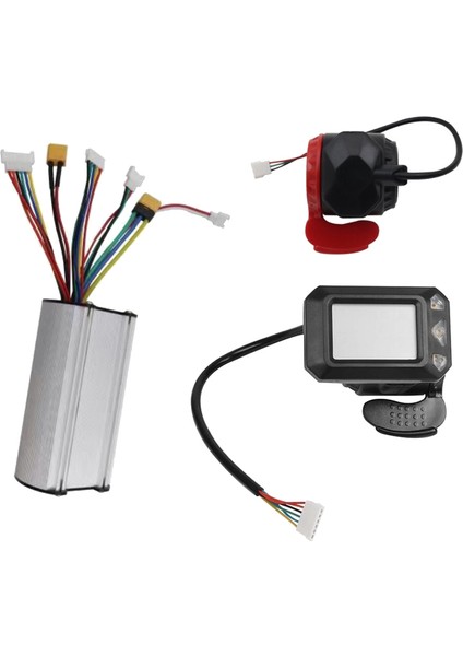 24V 250W Katlanır Scooter Kontrolör Kiti Elektrikli Scooter Denetleyicisi LCD Ekran Fren Hızlandırıcı Gaz Kelesi Seti (Yurt Dışından)