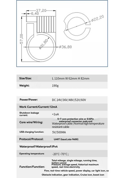 24V-60V SW900 6pin Ekran Su Geçirmez Konektör Modifikasyonu Parça Elektrikli Bisiklet LCD Elektrik Scooter Için Ekran Ölçer (Yurt Dışından) modelleri