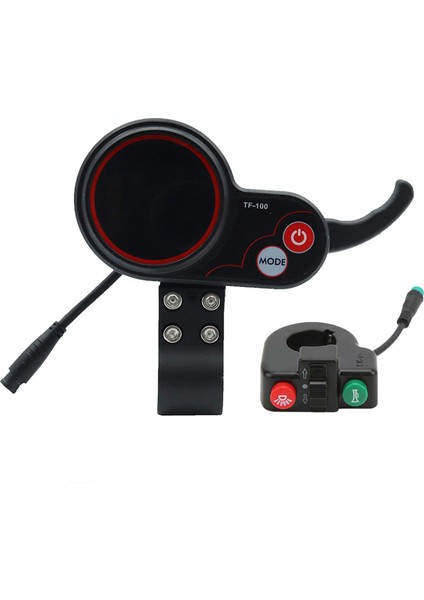 TF-100 Ekran Gösterge Tablosu+Anahtar Düğmesi Scooter 6pin Kaykay Hız Tometre Kugoo M4 Elektrikli Scooter Parçaları (Yurt Dışından)