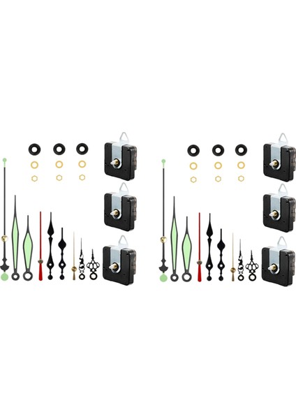 6 Takım Kuvars Saat Hareketi Kitleri Onarım Parçalarının Değiştirilmesi Için Aydınlık Içerir (Yurt Dışından)