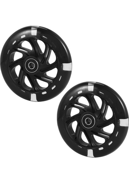 1paır 120MM Çocuk Scooter LED Işıklar Yatakları ile Yanıp Sönen Tekerlekler Ön/arka LED Yanıp Sönen Scooter Tekerlekler, Siyah (Yurt Dışından) fiyatları