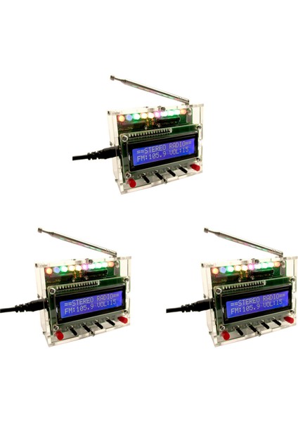 3x Dıy Dc 5 V Dijital Radyo Kiti Parçaları TDA5807 51 Tek Çipli Fm Dijital Ses Makinesi STC89C52 Çip 87MHZ-108MHZ (Yurt Dışından)