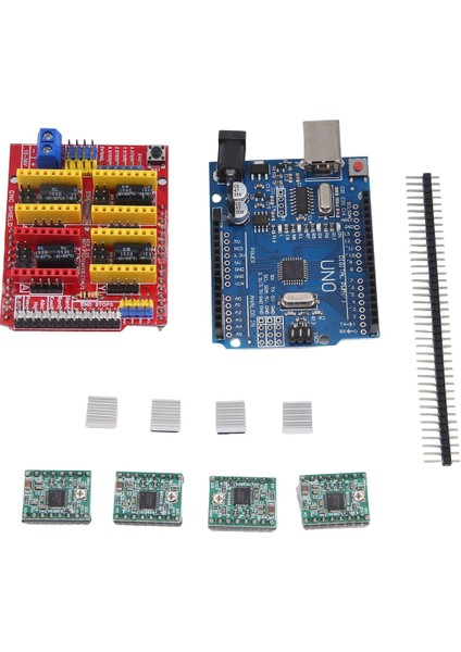 3D Yazıcı Dıy Kıtı Cnc Shid Genişletme Kartı Için 3D Yazıcı + A4988 Isı Emici ile Step Motor Sürücü + R3 Için (Yurt Dışından)