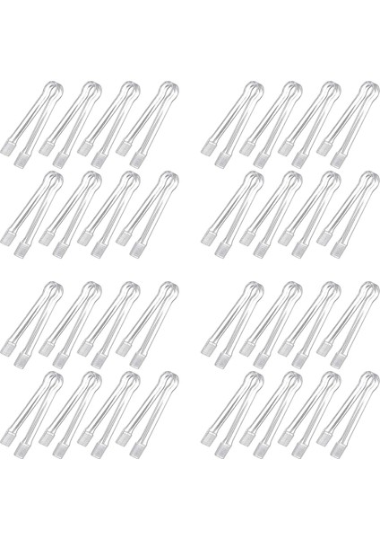 32 Adet Plastik Büfe Servis Maşası Mini Servis Gereçleri Maşa Meze Maşa Mutfak Maşası 6.3 Inç Küçük Buz (Yurt Dışından)