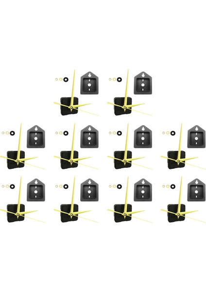 10 Takım Sessiz Duvar Saati Kuvars Saat Hareketi Mekanizması Dıy Ler Arka Kapak ile Yedek Onarım Parça Setleri (Yurt Dışından)