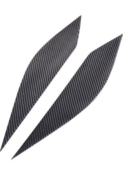 C7 2014-2019 Yumuşak Karbon Fiber Araba Far Kaşları Etiket Trim Far Dekoratif Etiket Aksesuarları (Yurt Dışından)