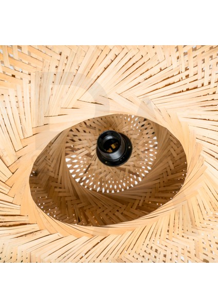 Damla Form Bambu Rattan Avize modelleri