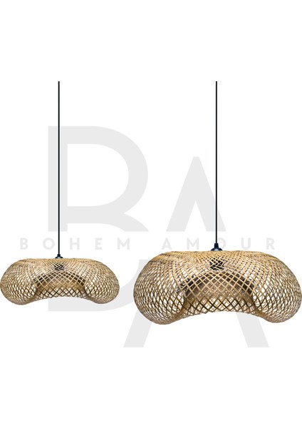 Bulut Formlu Bambu Rattan Avize fırsatları