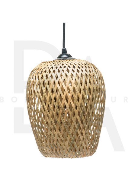 Vazo Form Örgü Bambu Rattan Avize